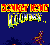 Donkey Kong Country title screen for GameBoy Color